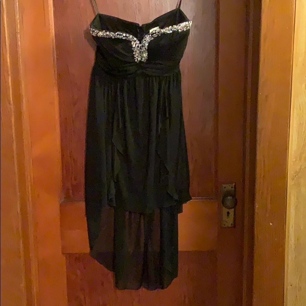 Strapless Hi-Lo Formal Dress